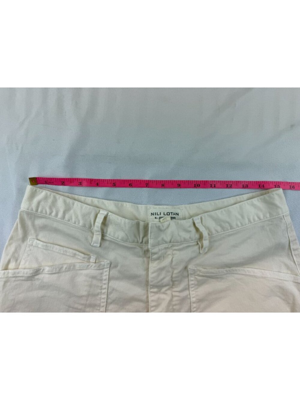 Nili Lotan SHON COTTON PANT Mid-Rise Barrel Leg Pant Size 6 Made In USA - Picture 8 of 11